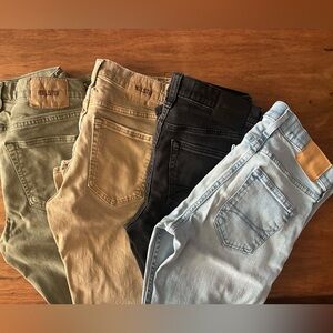Hollister Men's Slim Jeans - Olive, Tan, Black, Light Blue